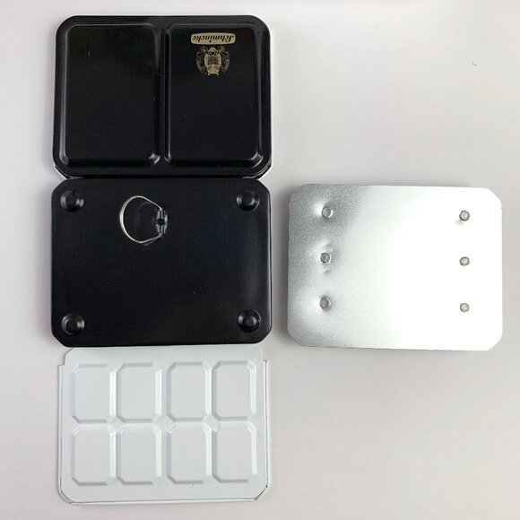 Schmincke Empty Metal Watercolour Box - Holds 9 Full Pans or 18 Half Pans (#1) - Picture 6 of 6